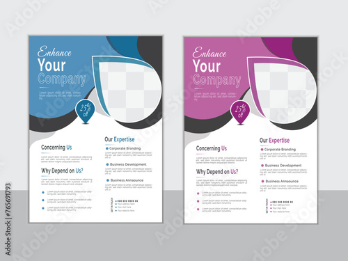 Poster cover book design template with space for photo background, Use for annual report, proposal, portfolio, brochure, flyer, leaflet, catalog, magazine, booklet.