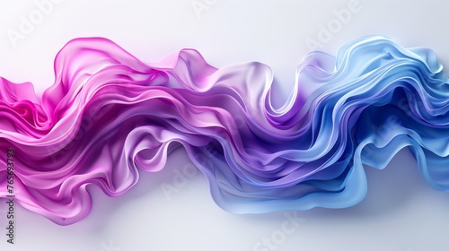 Colorful Liquid Wave on White Background
