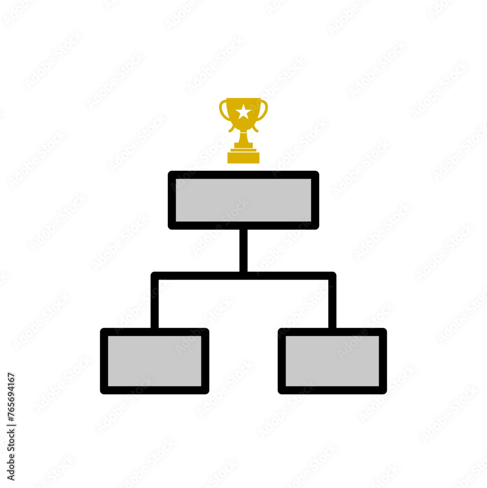 Semi-final tournament match chart vector Semi-final tournament match chart vector