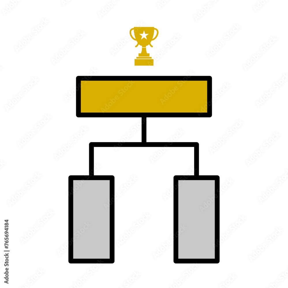 Semi-final tournament match chart vector Semi-final tournament match chart vector