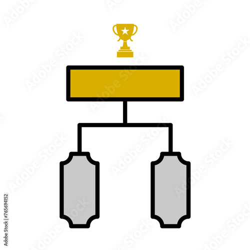 Semi-final tournament match chart vector
