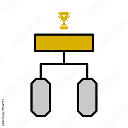 Semi-final tournament match chart vector