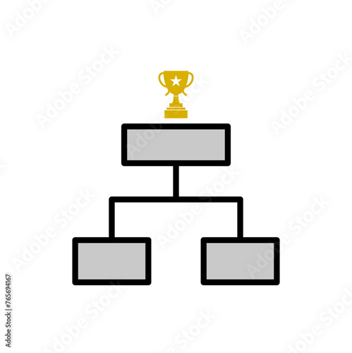 Semi-final tournament match chart vector