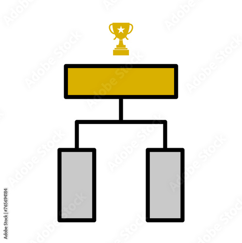 Semi-final tournament match chart vector