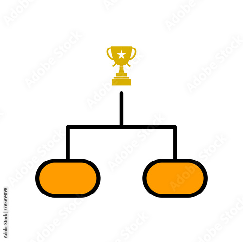 Semi-final tournament match chart vector