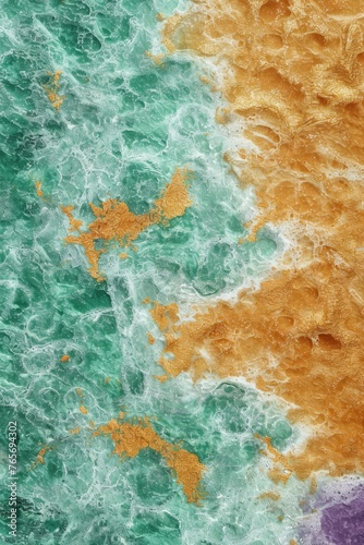 Aerial View of the Ocean and Land