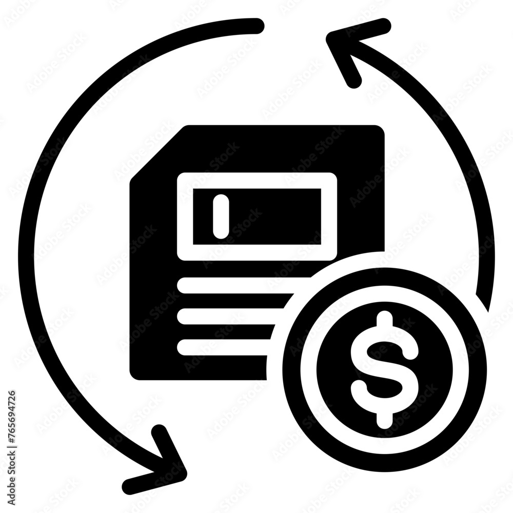 Savings Plan Glyph Icon