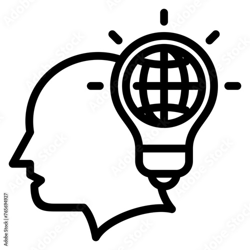 Philosopher Outline Icon