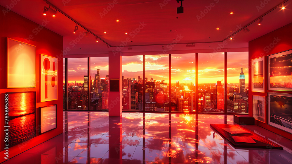 Urban Cityscape at Sunset with Modern Architecture and Skyscrapers, A Vibrant and Dynamic Background for Travel and Business Urban Cityscape at Sunset with Modern Architecture and Skyscrapers, A Vibrant and Dynamic Background for Travel and Business