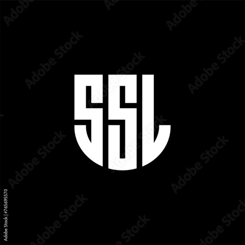 SSLL letter logo design with black background in illustrator, cube logo, vector logo, modern alphabet font overlap style. calligraphy designs for logo, Poster, Invitation, etc.