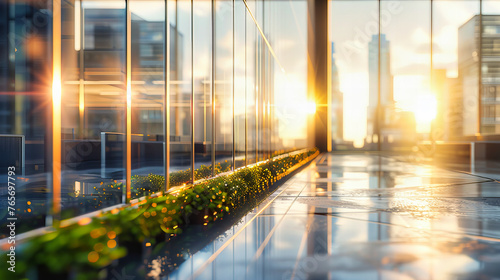 Urban skyline with modern skyscrapers  reflecting the dynamic nature of business and architectural innovation