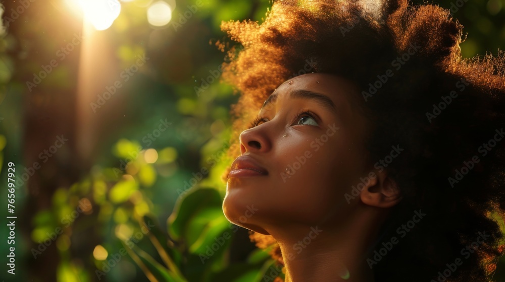 Fototapeta premium Portrait of an Afro girl