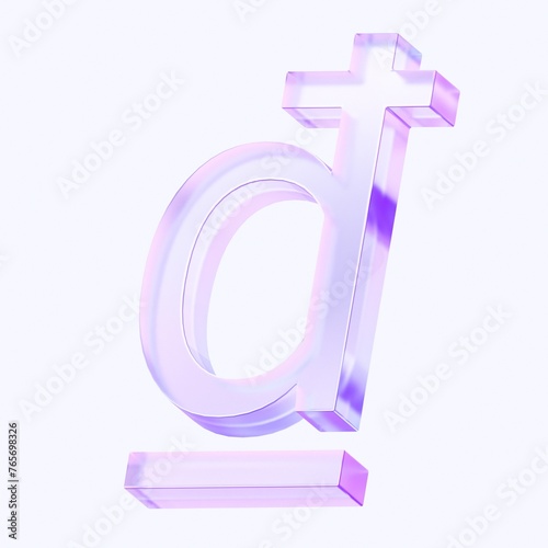 dong icon with colorful gradient. 3d rendering illustration for graphic design, ui ux design, presentation or background . shape with glass effect	