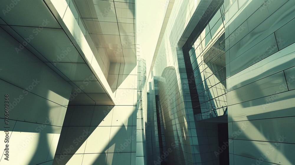 Urban Architecture: Abstract Light and Shadow Interplay Urban Architecture: Abstract Light and Shadow Interplay