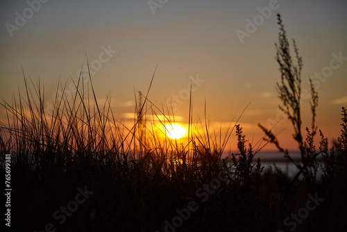 Sonnenuntergang am Strand, Insel Borkum, Niedersachsen, Deutschland, Niedersachsen