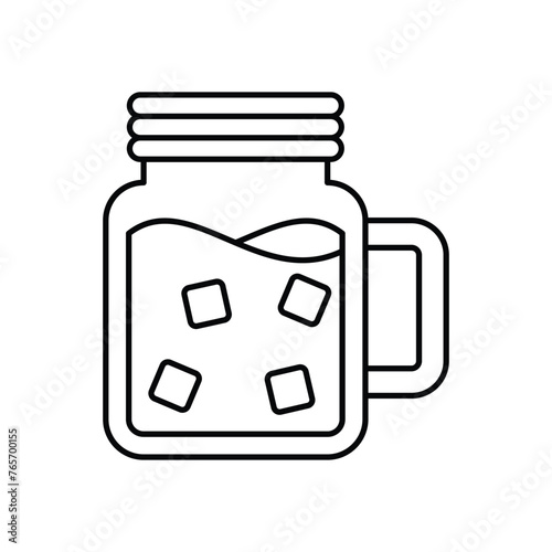 Thin Line Smoothie vector icon