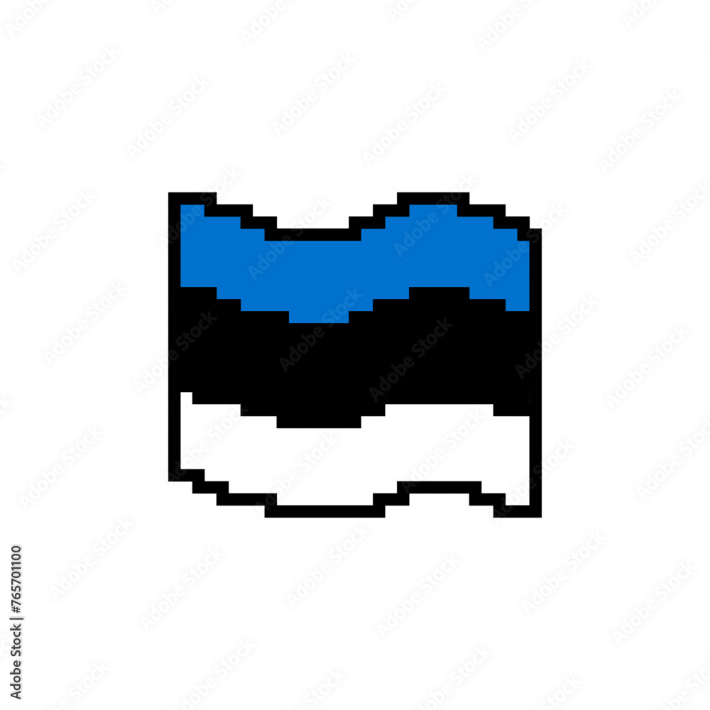 Obraz premium Pixel Art Estonia Flag