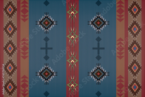 Southwestern Style - The geometric southwestern Aztec pattern makes a statement with rich colors that are easy to coordinate with a range of decor styles.