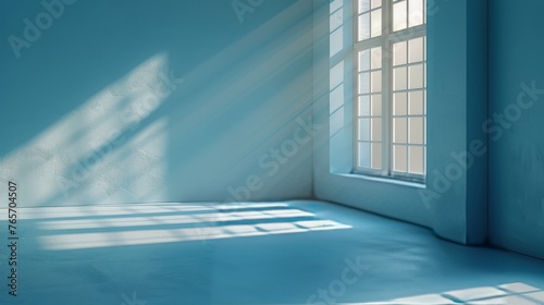 Room With Window and Blue Wall