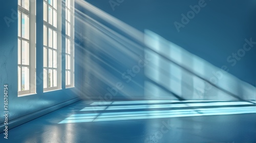 Room With Window and Blue Wall