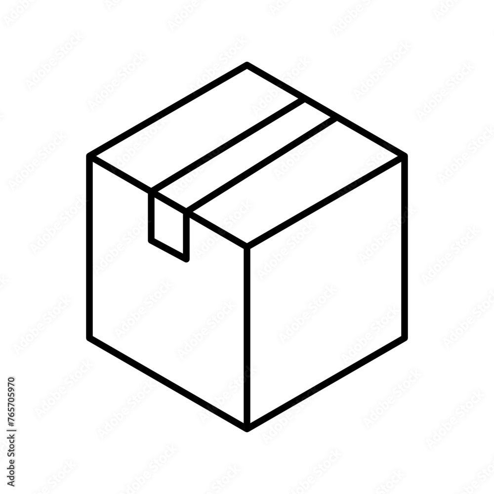 Box icon or logo in modern line style. High quality black outline pictogram for web site design and mobile apps. Vector illustration on a white background. Box icon or logo in modern line style. High quality black outline pictogram for web site design and mobile apps. Vector illustration on a white background.