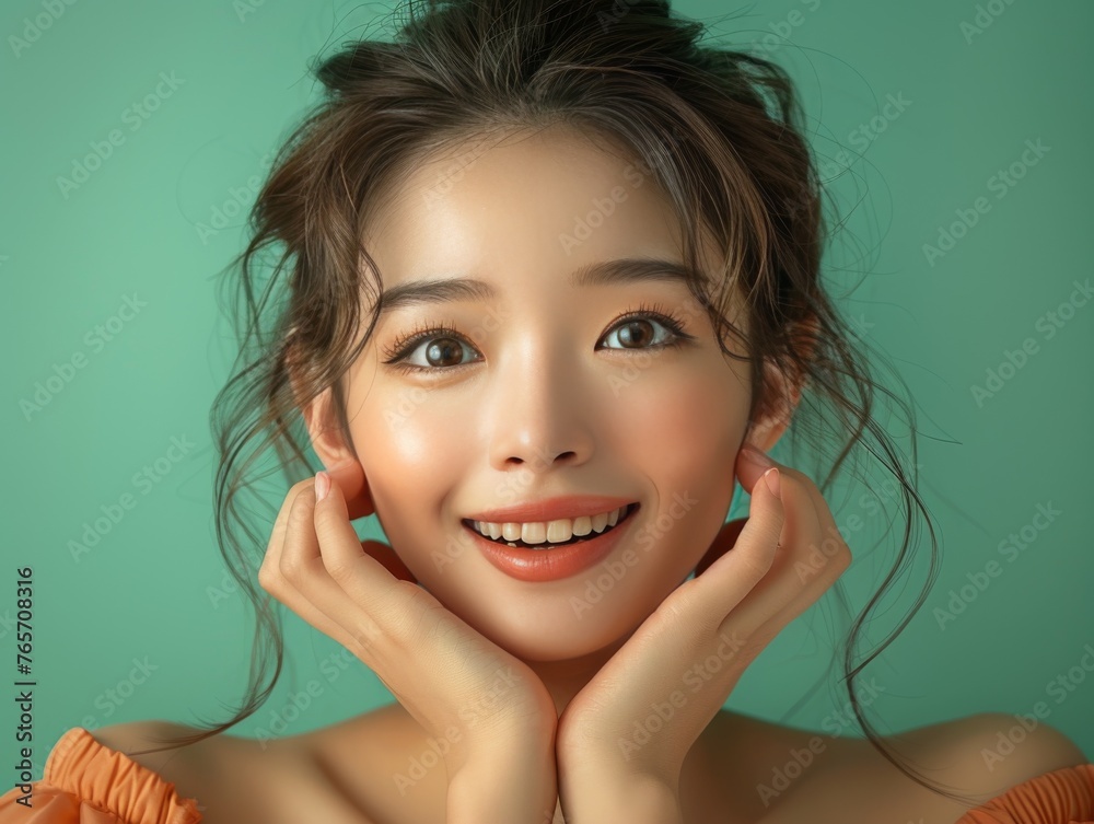 A woman with long brown hair and a bright smile