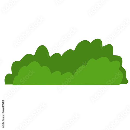 Collection of cartoon bushes,green color.Set of isolated vector illustration design elements