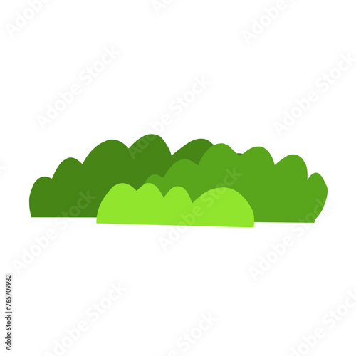 Collection of cartoon bushes,green color.Set of isolated vector illustration design elements