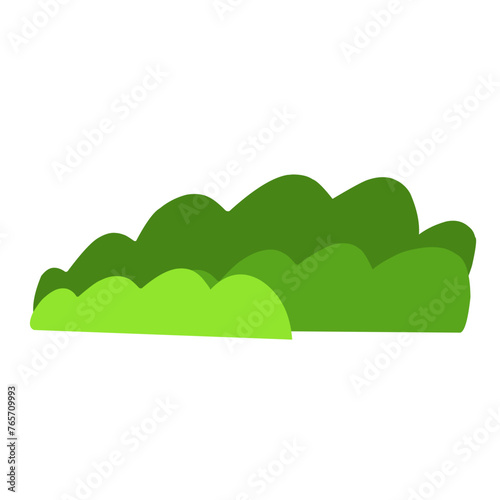 Collection of cartoon bushes,green color.Set of isolated vector illustration design elements