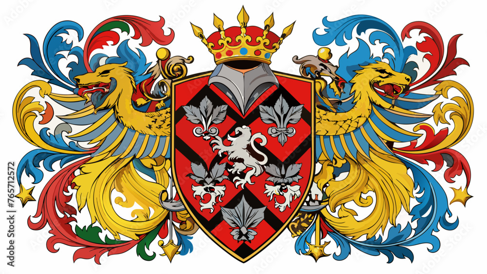 heraldry-side-patterns-with-white-background