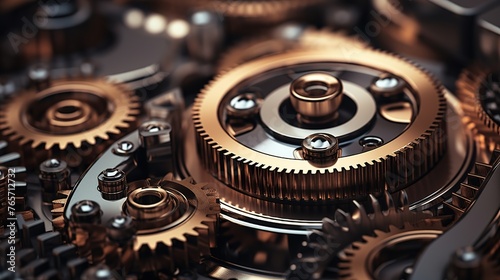 Wallpaper Mural old watch mechanism, abstract background with a futuristic design Torontodigital.ca