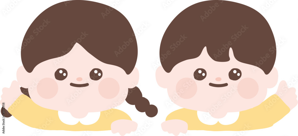 귀여운 유치원생 어린이 캐릭터