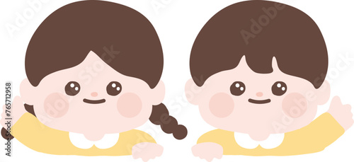 귀여운 유치원생 어린이 캐릭터
