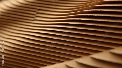 A close-up of corrugated cardboard, offering an industrial or packaging design texture, paper texture, background