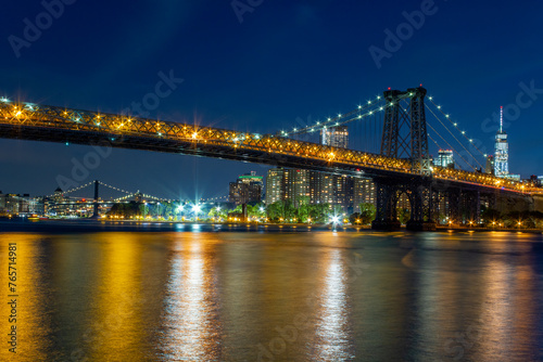 Manhattan Bridge in New York City, NY. The Manhattan Bridge is a suspension bridge that crosses the East River in New York City. © Farid