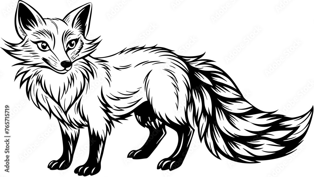 a fox vector illustration a fox vector illustration