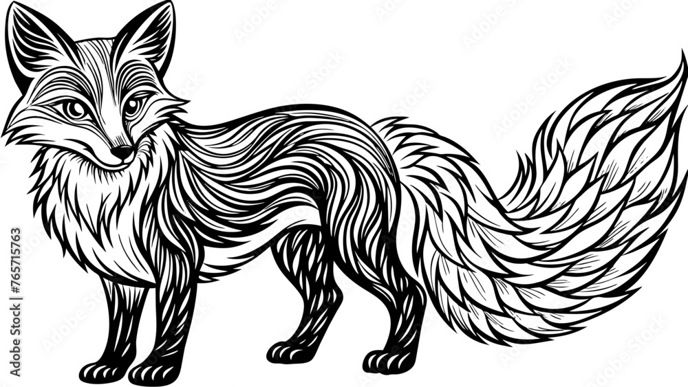 Fototapeta premium a fox vector illustration
