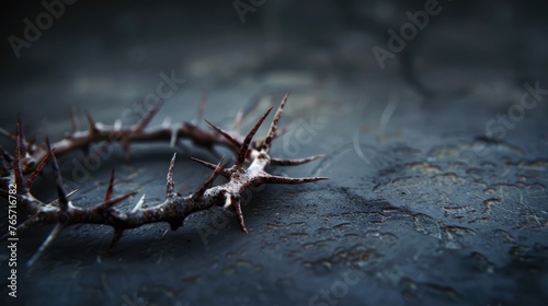 Crown of Thorns  A Symbol of Christianity and Sacrifice. Isolated Image with Sharp  Thorny Details Perfect for Easter and Religious Themes