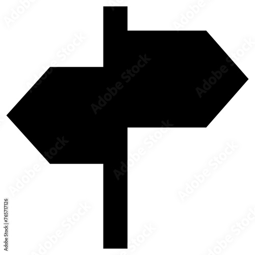 signpost icon, simple vector design