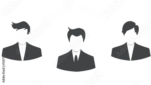 "People Icons: Illustrative Set Portraying Diversity and Community Unity"