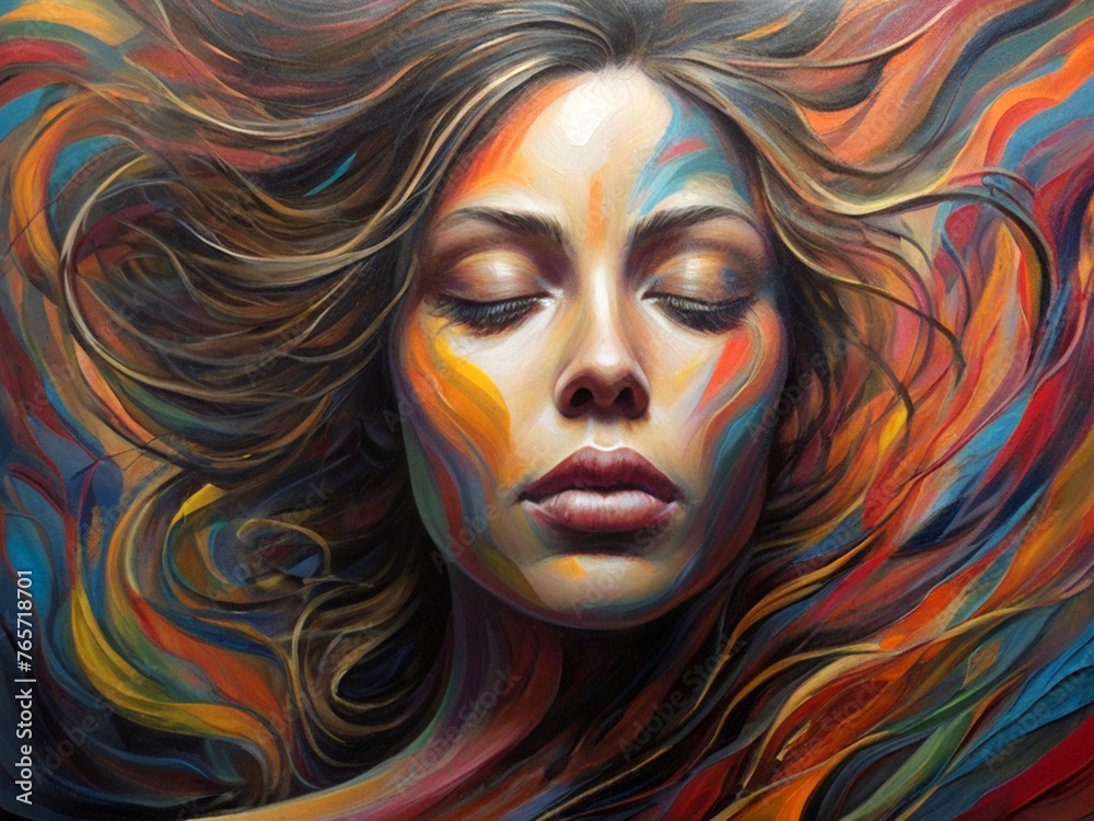 illustration of a person with mental health illness, anxiety, schizophrenia illustration of a person with mental health illness, anxiety, schizophrenia