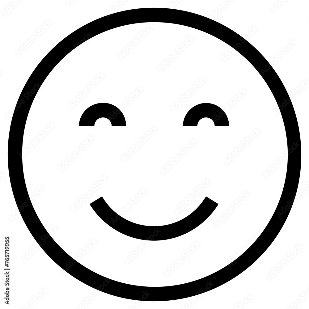 smiley icon, simple vector design