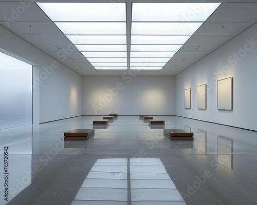 Admiring the simplicity and purity of minimalist art pieces