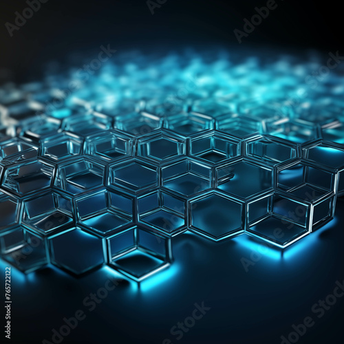 Futuristic glowing digital abstract network.