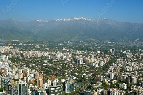 Santiago, Chile, October 22, 2023, city view showing the architecture of the buildings and houses