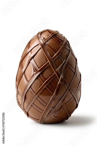 Decadent Chocolate Easter Egg - Isolated Cut-out with Clipping Path for Object Placement