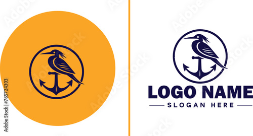 Anchor logo icon vector for Ship Yacht Luxury marine anchor icon logo template