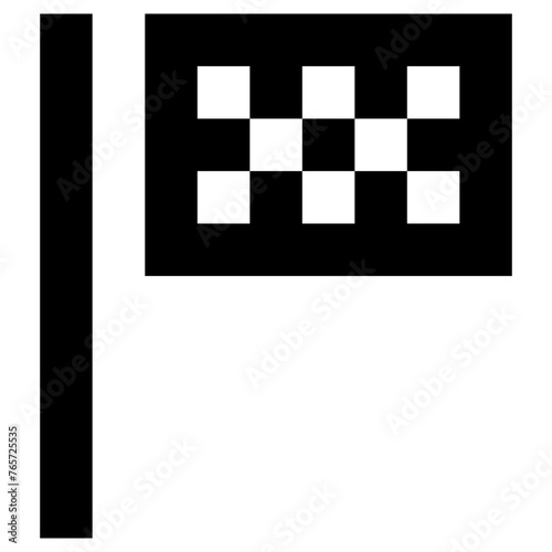 sports flag icon, simple vector design