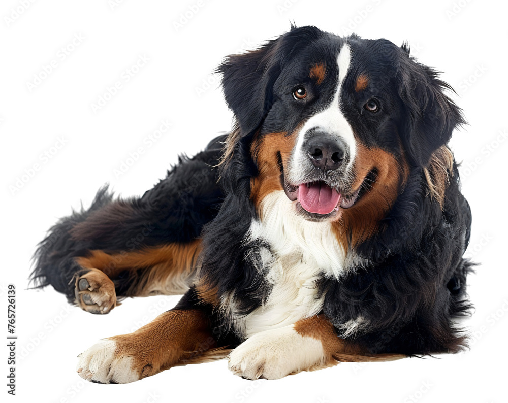 A Bernese mountain dog