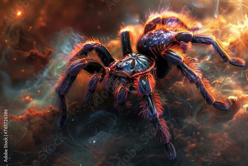 The witch’s familiar, a tarantula with eyes that reflect the cosmos